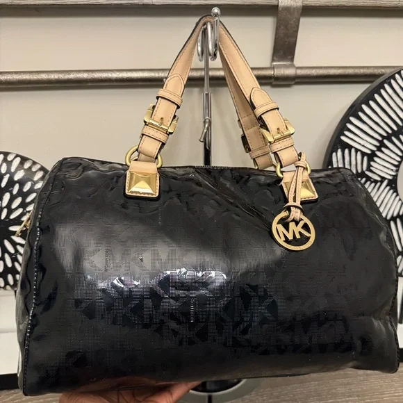 Michael Kors Grayson large pattern leather satchel - Picture 14 of 14